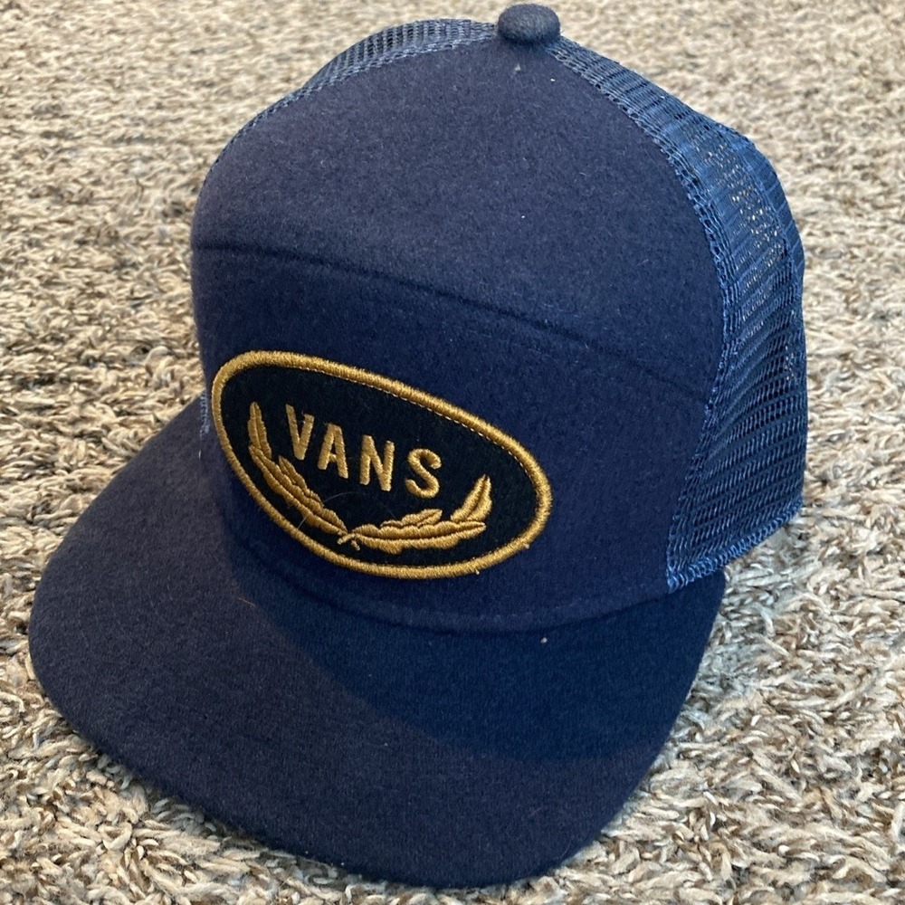 Vans Captain Snapback Trucker Hat Adult OS Navy Blue Skate Surf Snow Streetwear